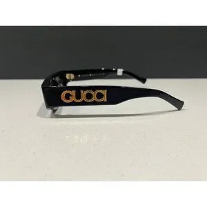 GUCCI GEOMETRIC SHAPED FRAME BLACK FOLD LOGO SUNGLASSES Gucci | Accessories | Gucci Geometric Shaped Frame Black  main image 3